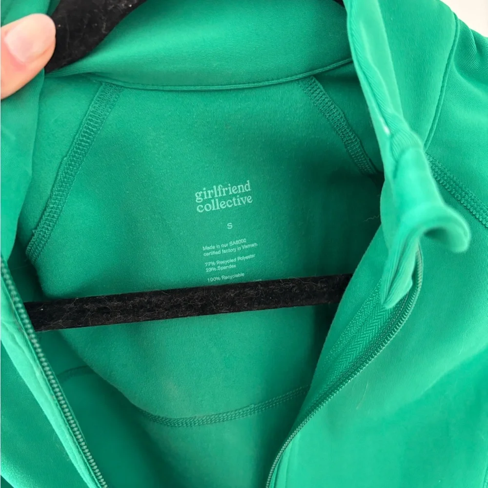 Girlfriend collective Emerald Green Full-Zip fitness Jacket - Picture 3 of 3